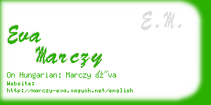eva marczy business card